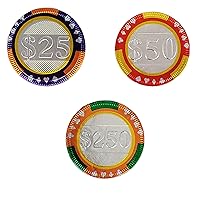 Vista 4 de Fichas de póker de casino Fruidles, monedas de chocolate con leche belga, productos lácteos certificados Kosher, sin OGM (paquete de 100)