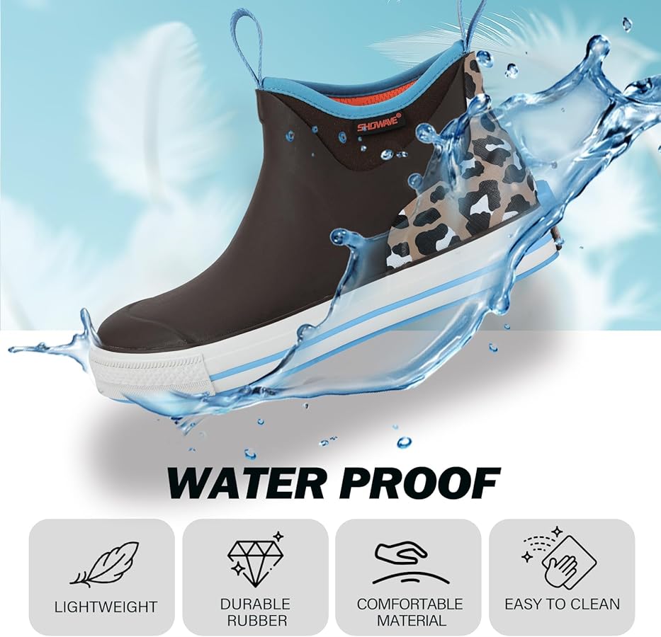 Amazon.com | Showave Women's 6 Inch Ankle Deck Boots Waterproof