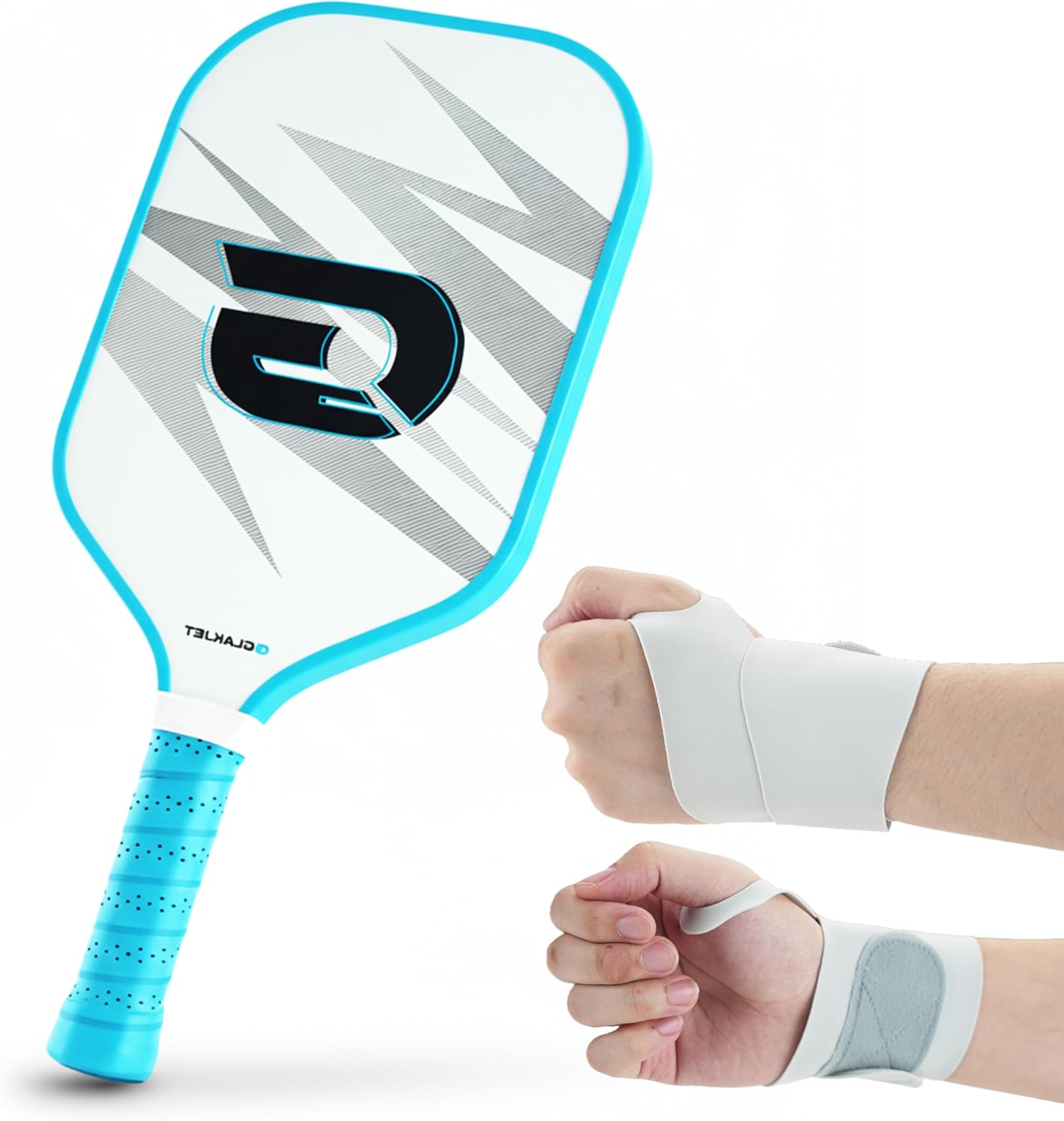 A2 Pickleball Set for Beginners,2-Player Paddle Kit with Wrist Guards for Added Support & Injury Prevention, 4 Balls, Bag,Lightweight Pickleball Rackets|Glass Fiber,USAPA-Compliant