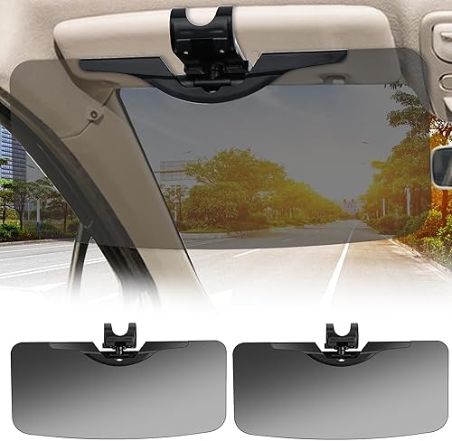Miniatura 9 de Extensor de visera solar, lente de PC HD resistente al desgaste, antipolarizadoantirreflejo, extensor de visera ajustable para automóvil, gafas de