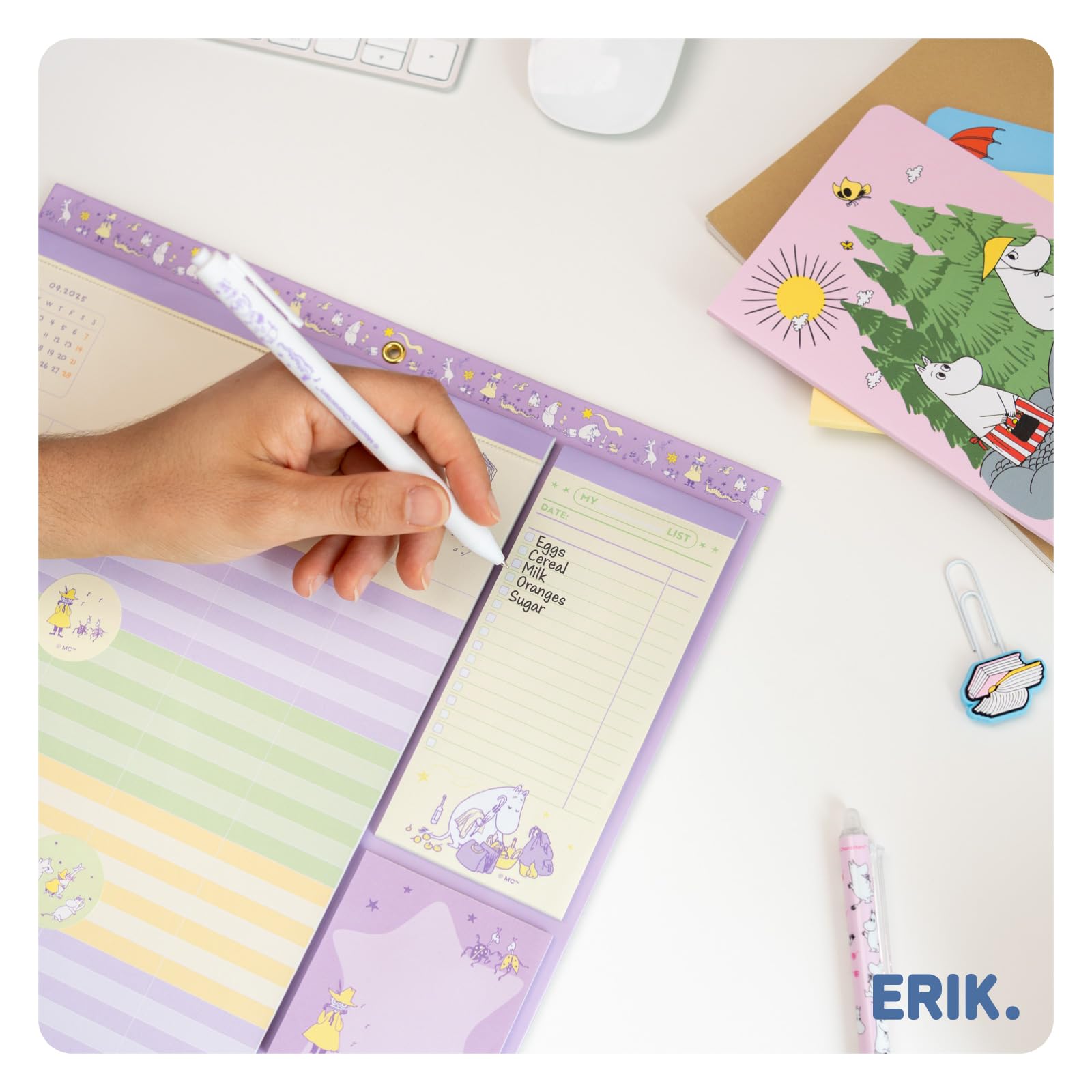 Calendario Magnetico Nevera 2026 Moomin - Calendario Familiar 2026 pared : Planificador mensual con Iman | Incluye Pegatinas, Notas Adhesivas y Cuelga Fácil [16 MESES]