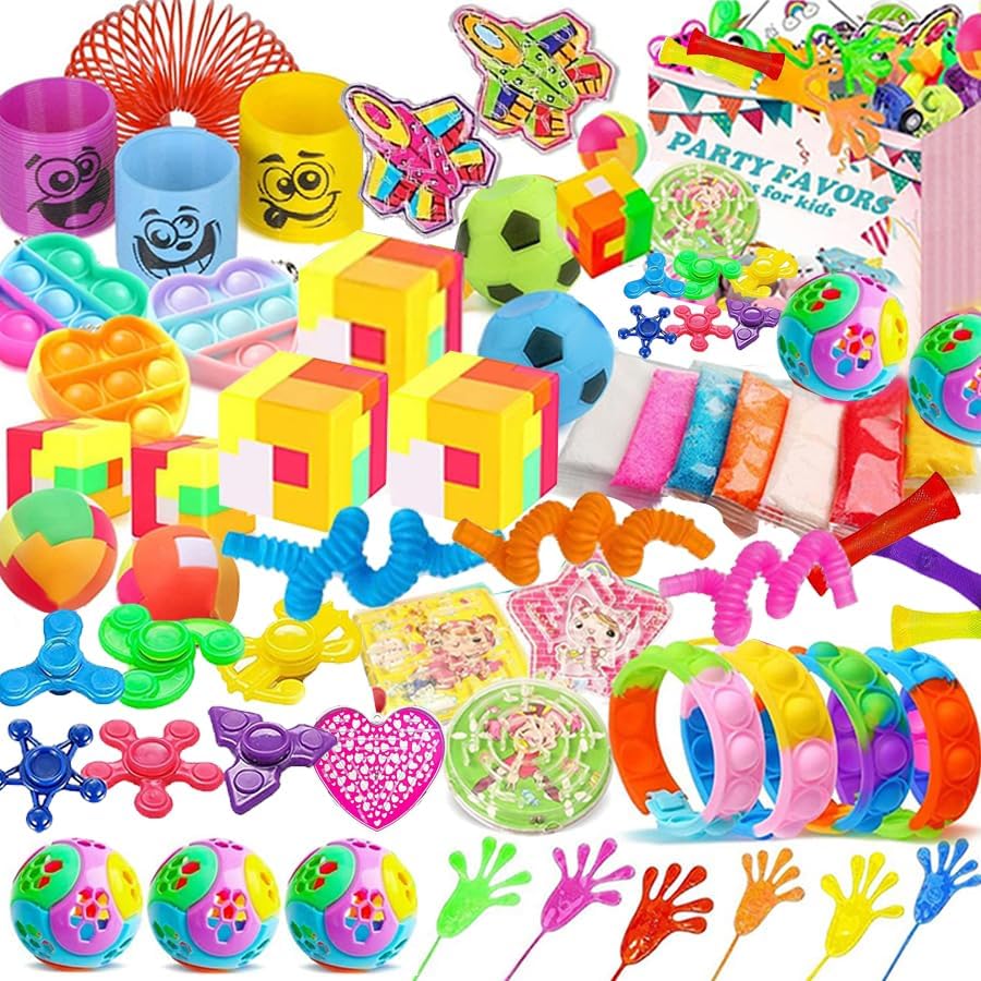 53 PCS Party Favors for Kids Treasure Prizes Box Toys, Goodie Bags ...