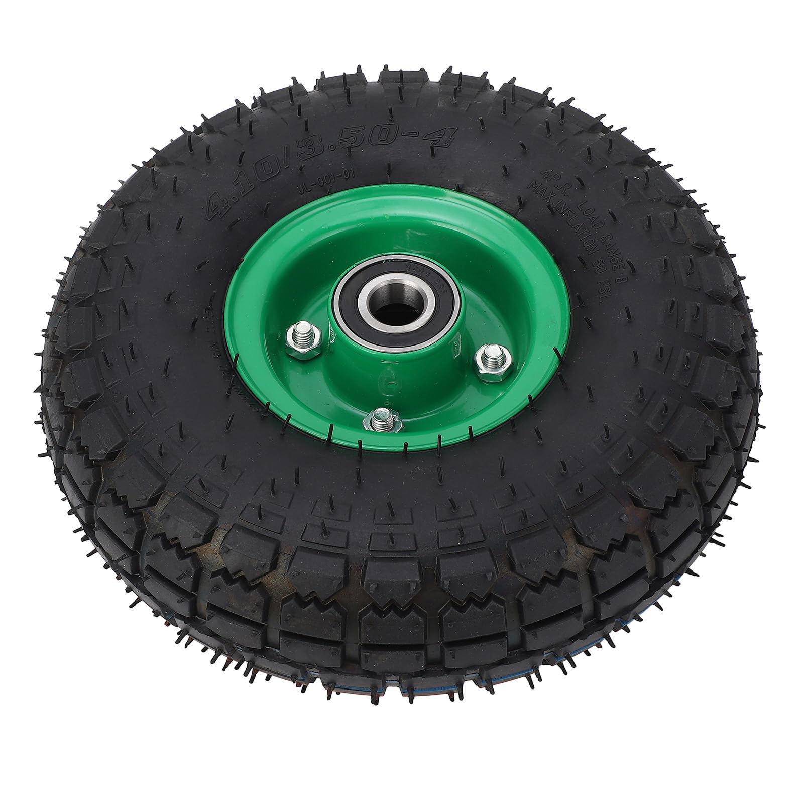 Sostituzione Ruote in Gomma da 10 Pollici 4.10/3.50-4 Pneumatici gonfiabili compatibili con carrelli da Giardino, carrelli e carriole - capacità di carico 250 kg - Cuscinetto