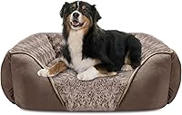 Vista 25 de INVENHO Cama extragrande para perros grandes, medianos y pequeños, rectangular, lavable, ortopédica, suave y relajante, duradera para mascotas