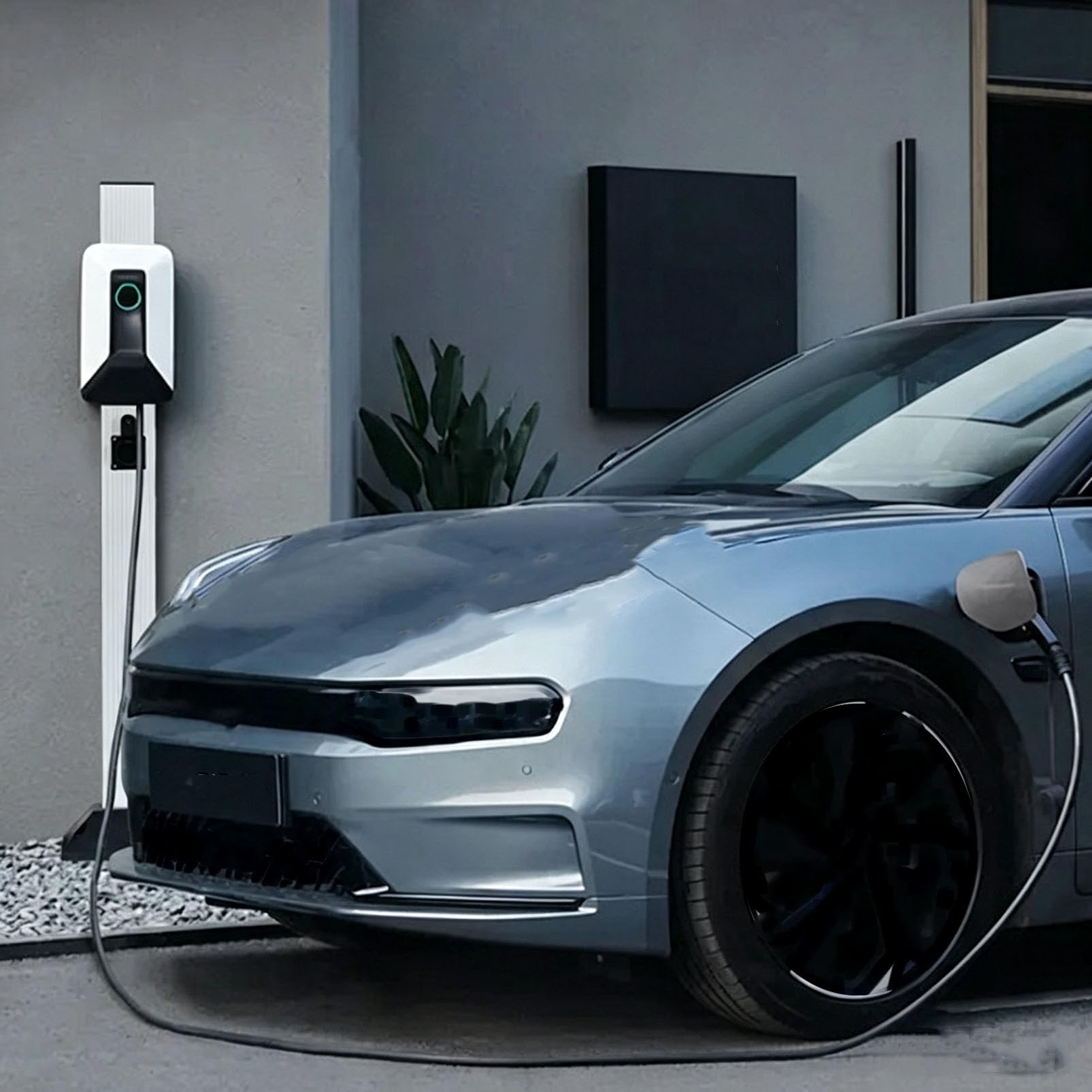 Generisch Aluminium EV-Ladeständer, robuster Montagepfosten für Ladestation | Freistehend bodenmontiert, universeller EV-Ladesockel, wackelfreie stabile Basis, für innen außen Organizer