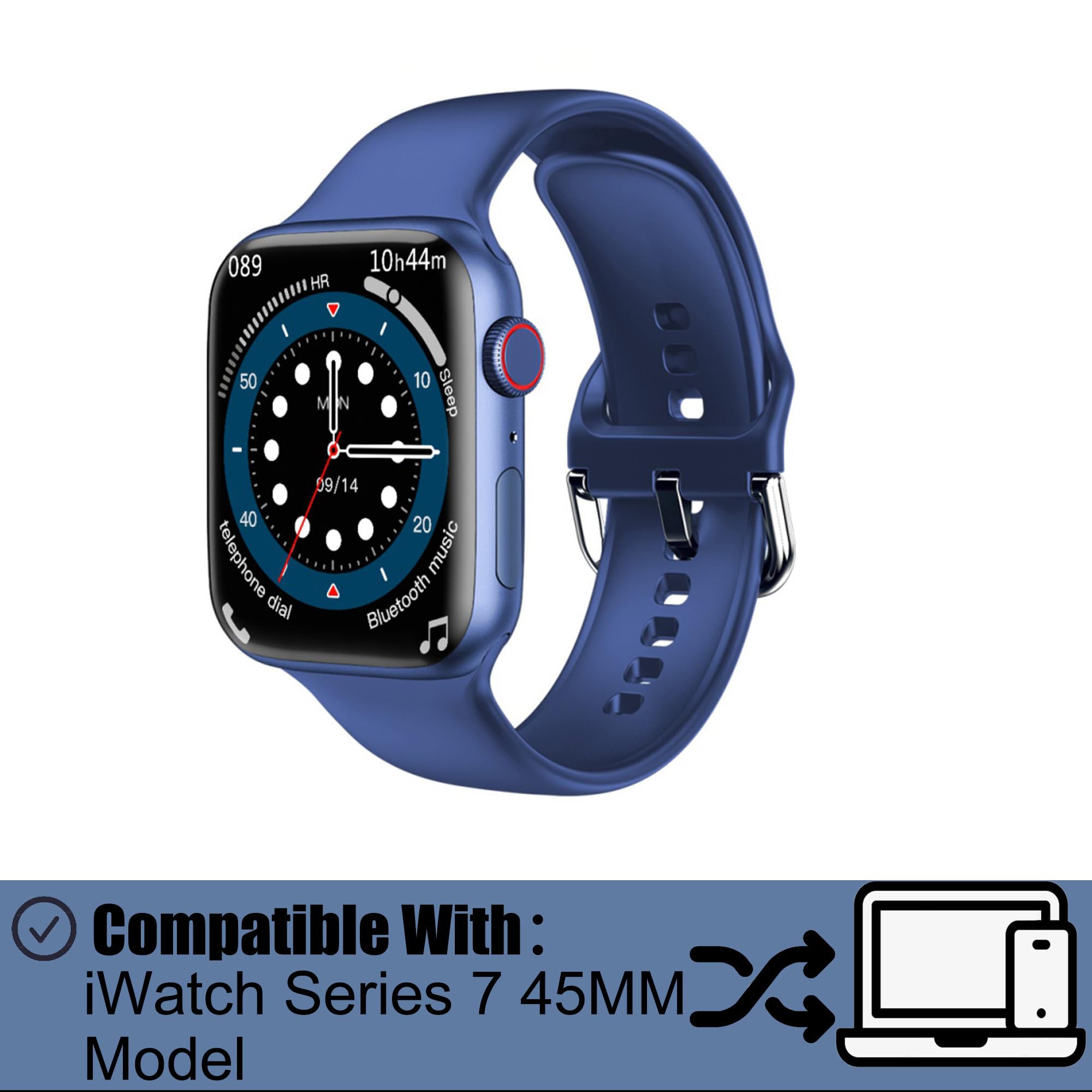 A2552 - Batteria di ricambio compatibile con Apple Watch Series 7 e 8 da 45 mm GPS/GPS + Cellular Version per A2477/A2478/A2774/A2775/A2858, con kit di attrezzi di riparazione