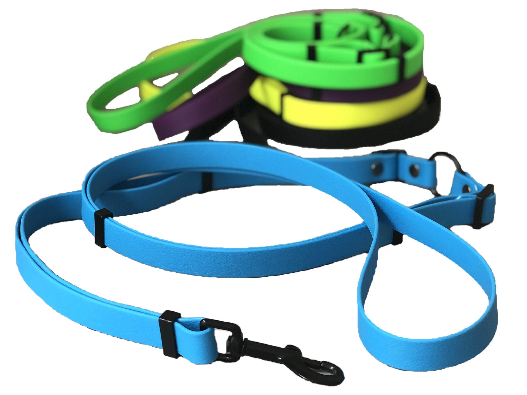 Multifunctional Dog Leash in Colorful Waterproof Coated Webbing
