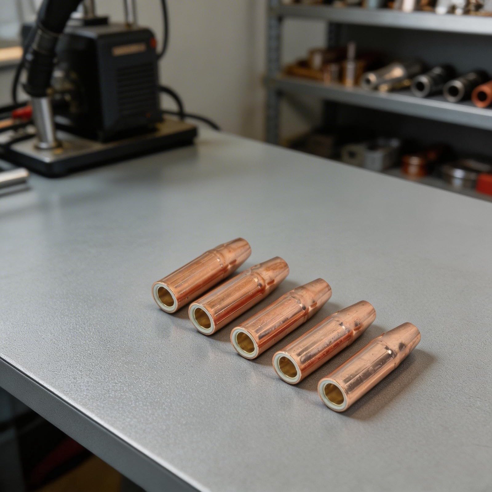 Ugello per saldatura MIG 23-50, punta in rame orifizio da 1/2" con diffusore 52FN, per Lincoln per MAGNUM 200-400 e Style 2-4 per pistole, confezione da 5 pezzi di ricambio per la
