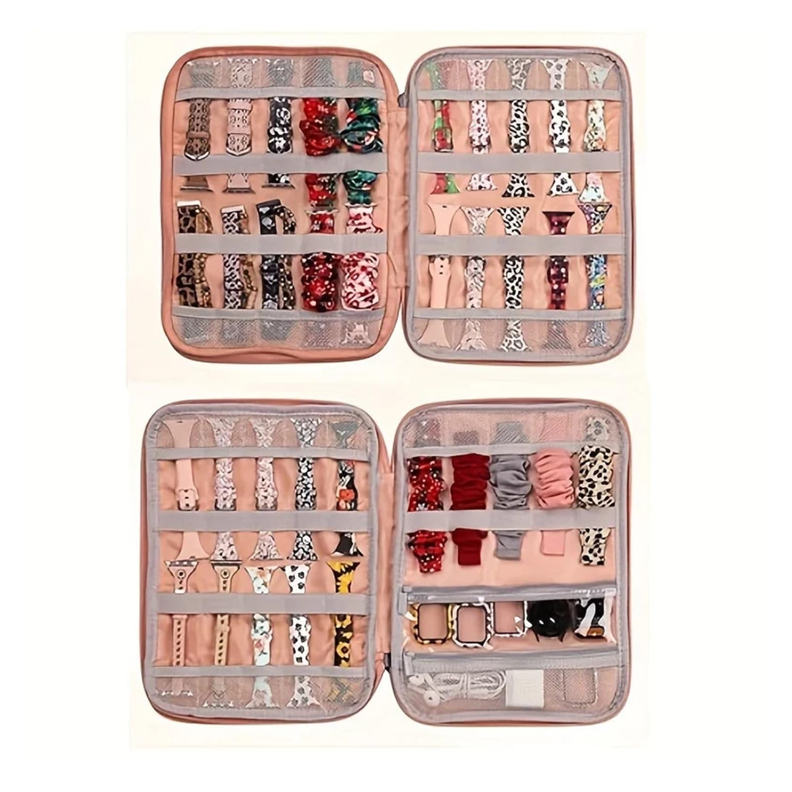 Aufbewahrungstasche for Uhrenarmbänder, for 35, tragbare Organizer-Tasche, kompatibel mit Uhrenarmbändern, Headsets und anderem Zubehör zur Aufbewahrung von Uhren(Gary)
