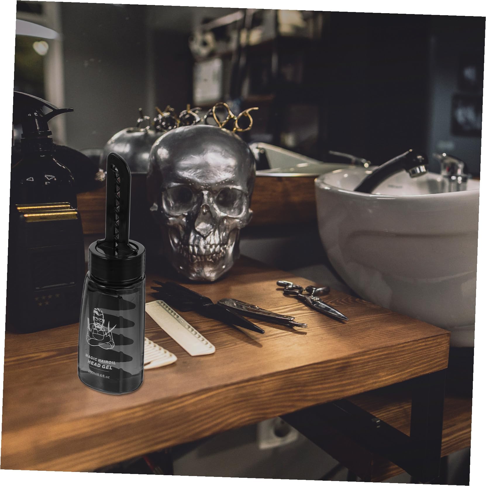 3 Stück-pack Applikatorflaschen für Haargel 260ml Schwarz aus Kunststoff Tragbar und Leichtes Auftragen für Haarstyling bei Männern und Friseuren