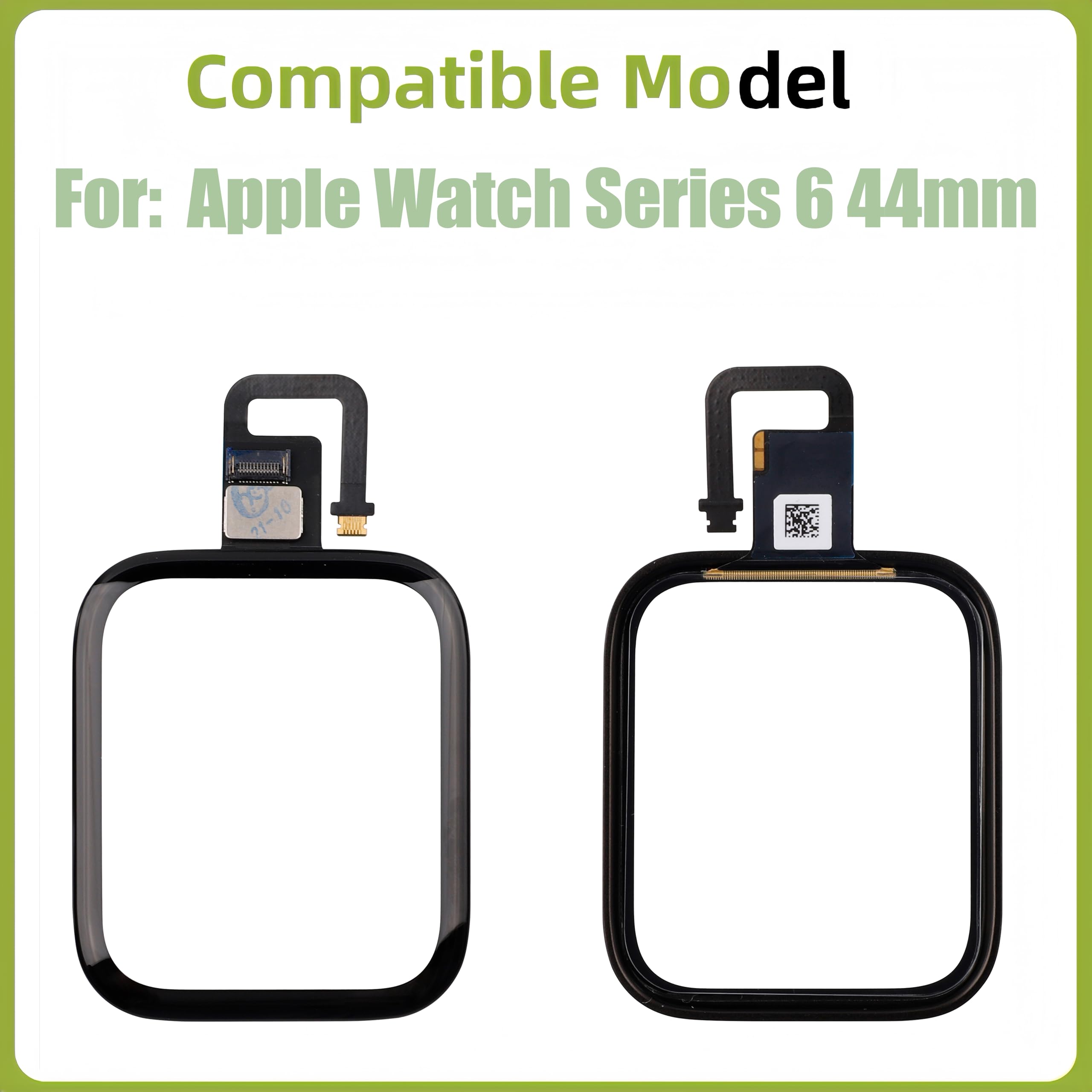 Juego de reparación de cristal frontal Apple Watch Series 6 44 mm con función táctil OCA