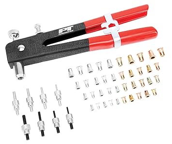 Performance Tool W2003 Master Threaded Insert Rivet Kit - SAE and Metric, 40-Piece Set with Storage Case