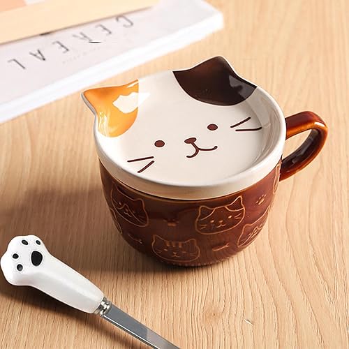 Miniatura 7 de Regalos para mujeres, tazas de café Kawaii con tapas, regalos de cumpleaños de Navidad para niñas, amigos, niños, hombres, esposa, mamá, abuela,