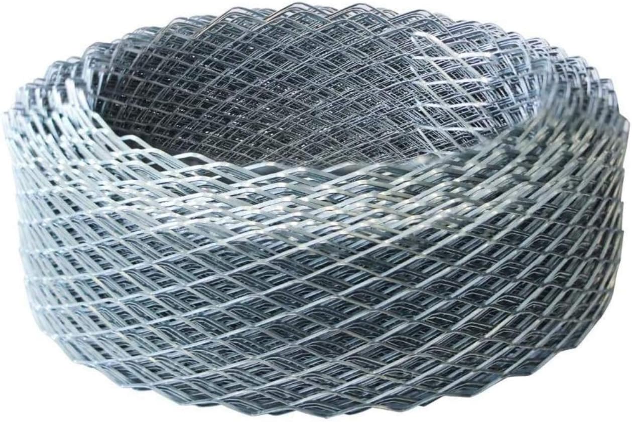 Royal Apex Galvanized Expanded Metal Mesh Diamond Flat Anti-rust & Corrosion Resistance for Multi-purpose. (6 Inch x 50 Yard)