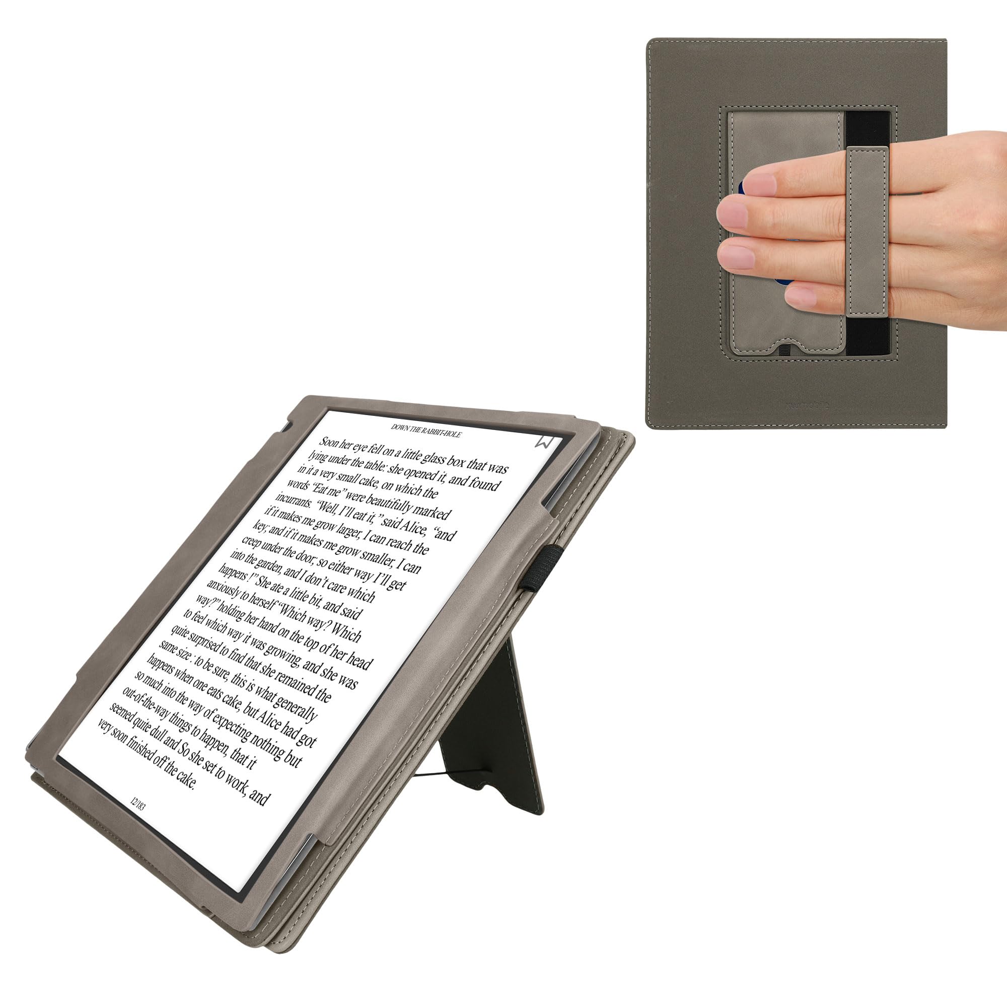 Kwhmobile Klapphülle Für Pocketbook/Vivlio EReader – Canvas Case Mit Handschlaufe In Dunkelblau