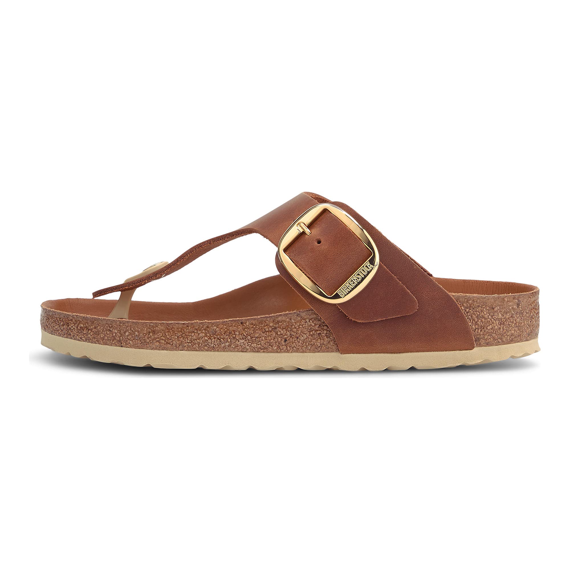 Birkenstock Damen Gizeh Big Buckle Zehentrenner, Braun (Cognac), 41 EU