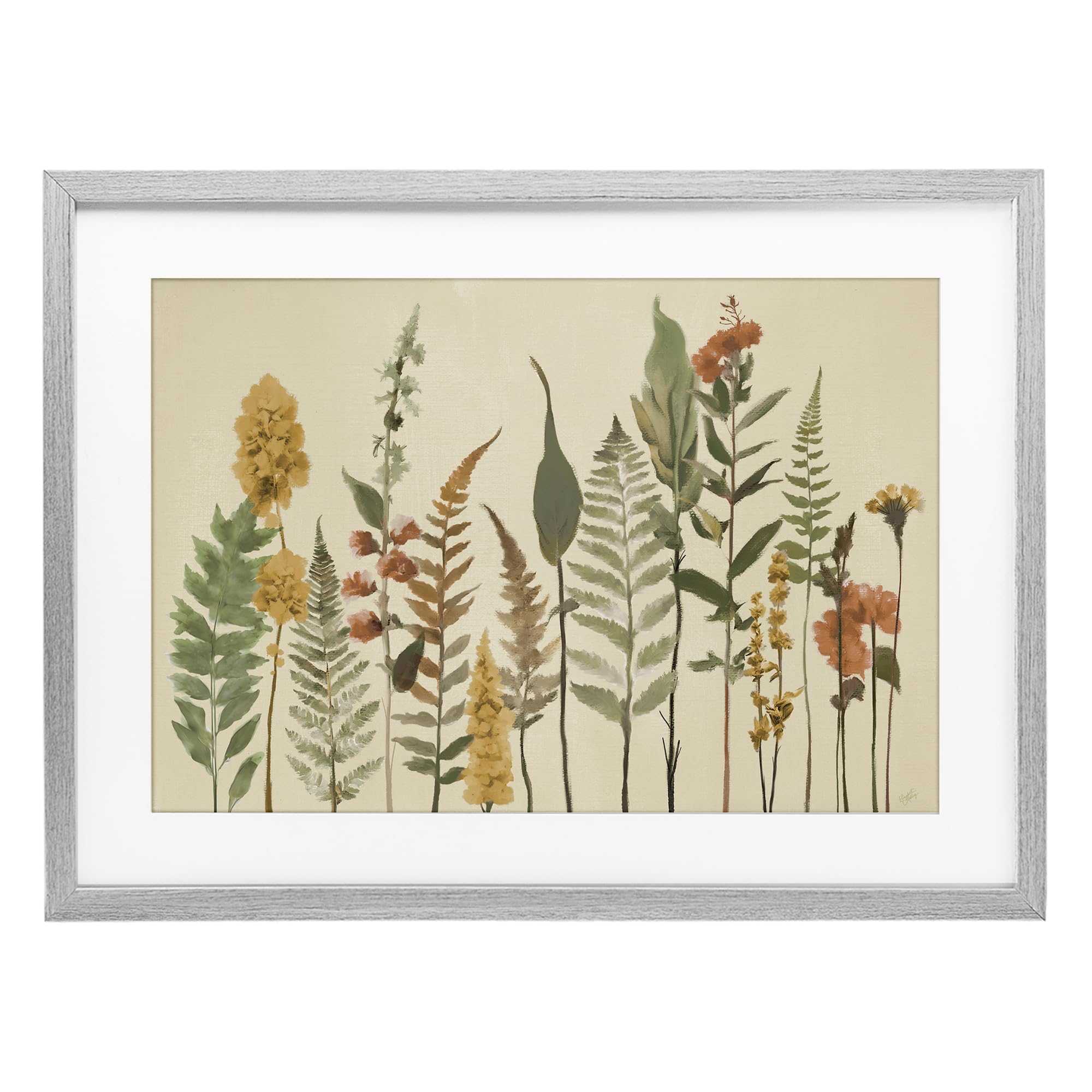 'Fall Toned Botanics'| Framed Print Under Glass