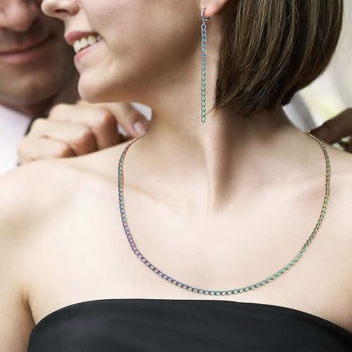 Miniatura 6 de PAGOW - Cable trenzado colorido sin soldar, de 16.4 pies, 5 yardas, cadenas de joyería para hacer joyas, collar de eslabones con carrete de 0.118 x