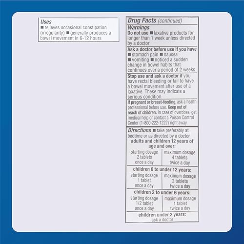 Miniatura 5 de Major Senna - Tabletas laxantes vegetales naturales de 8,6 mg - Hecho con sennósidos - Promueve el alivio ocasional del estreñimiento - 100 tabletas