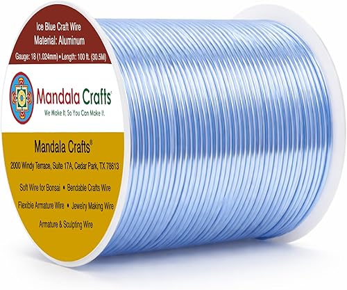 Vista 62 de Mandala Crafts - Alambre de aluminio anodizado de calibre 10 para manualidades de joyería - 32 pies de alambre flexible de cobre coloreado - Doble