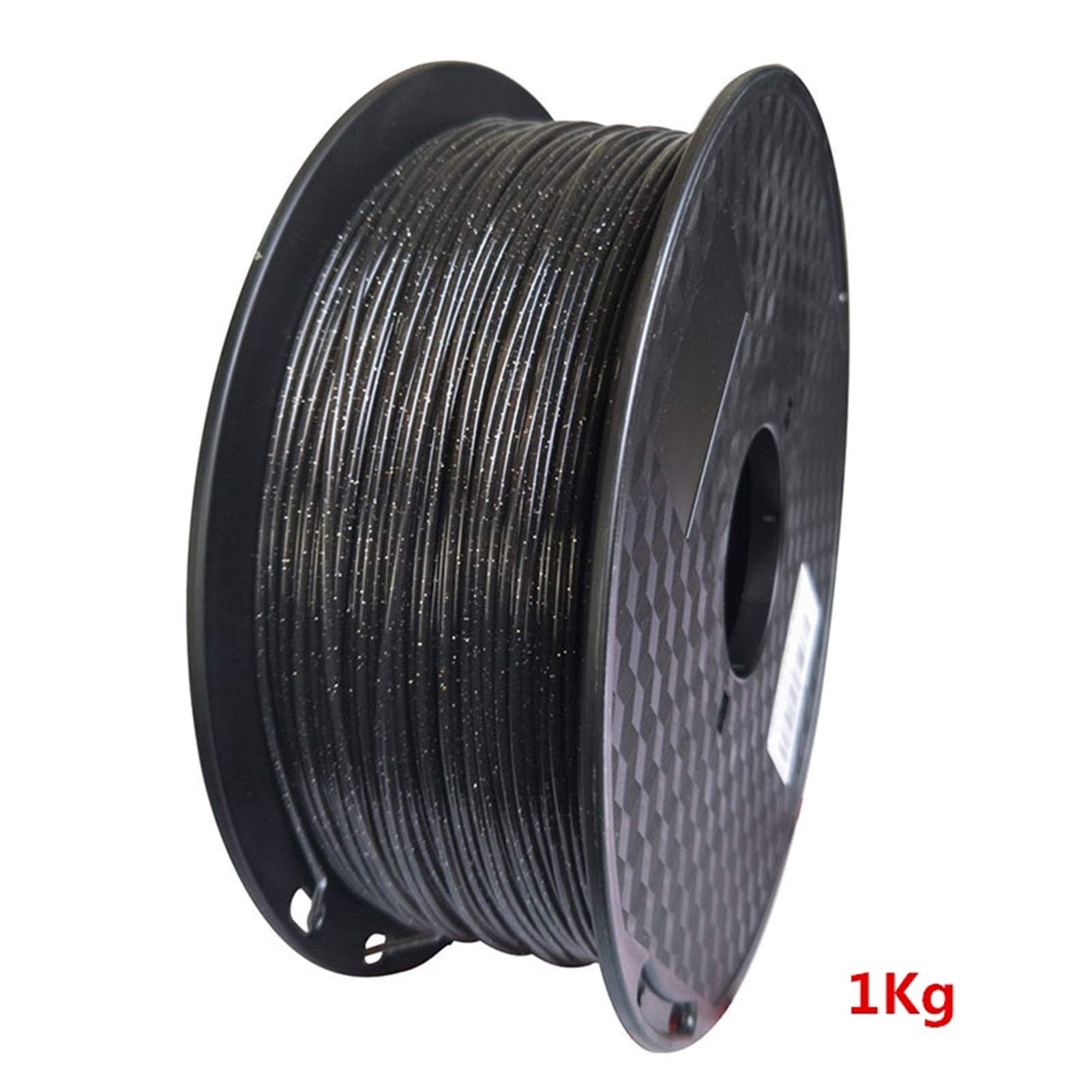 Filament do drukarki 3D, filament do drukowania 3D Crystal Black 1,75 mm 1 kg/500 g/250 g Filament do drukarki 3D błyszczący błyszczący materiał do drukowania 3D błyszczące włókna (kolor: kryształ