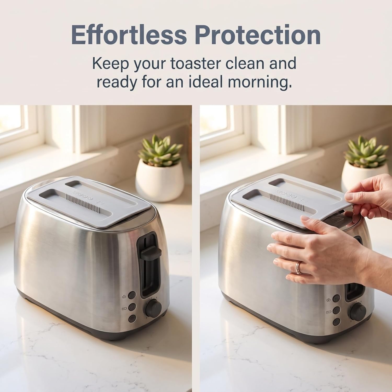 Sosoport Toaster Cover Silicone Lid Dust Protector For Bread Machine