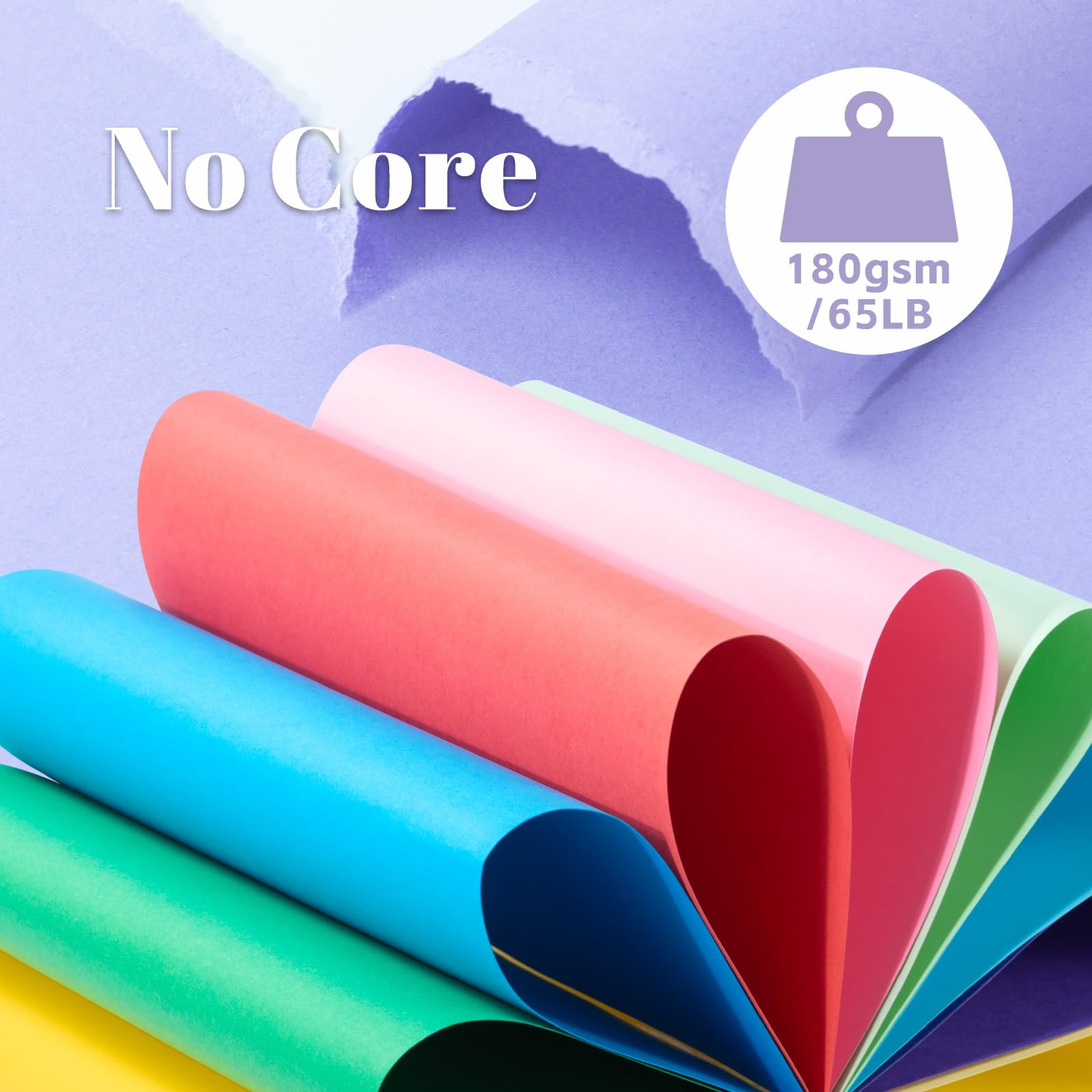 Farbiger Karton, 21,6 x 27,9 cm, 20 verschiedene Farben, 180 g/m² dickes Konstruktionspapier für Bastelarbeiten, Kartenherstellung, Scrapbooking, Cricut, Schulbedarf, Drucker und Büro, 40 Stück