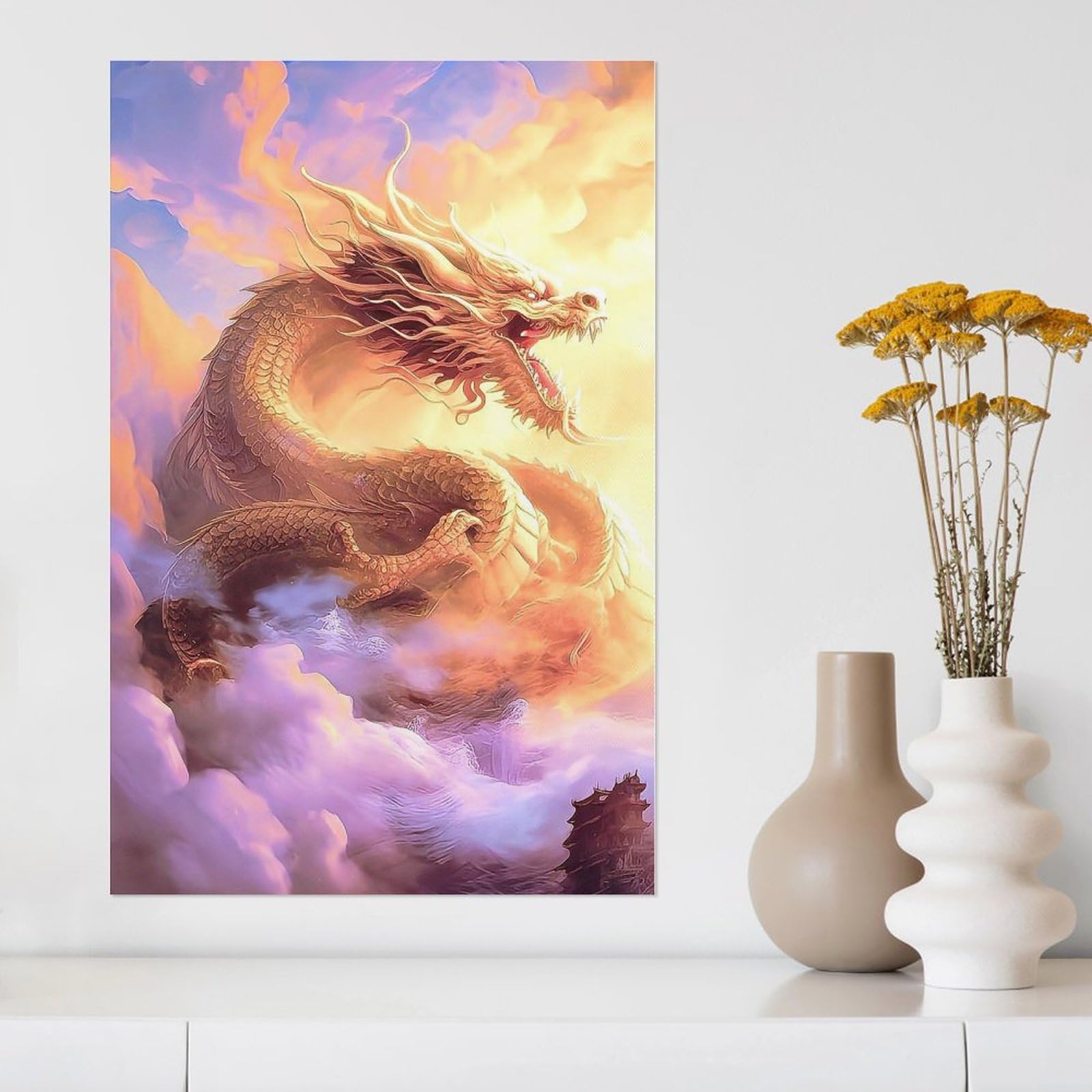 壁掛け絵画（龍〜ハクの印象）