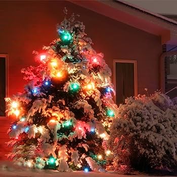 クリスマス Christmas 25Ft Christmas Lights Multicolor, C7 Vintage Christmas Light