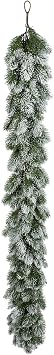 Snow Flocked Christmas Garland 60 Long Hanging Artificial Pine Greenery Xmas Decoration Mantle Winter Home Decor Indoor
