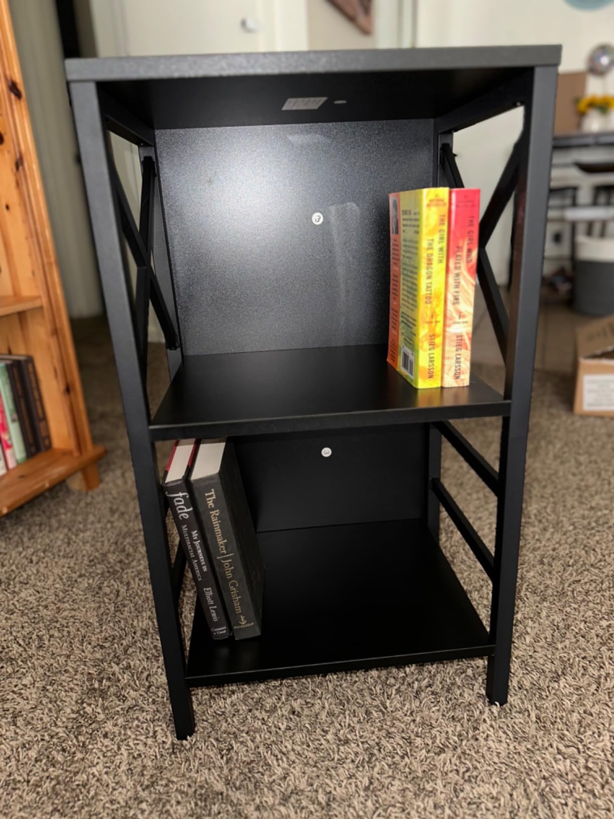 $9/mo - Finance MNEETRUNG Bookshelf, Industrial 3 Tier Bookshelf ...