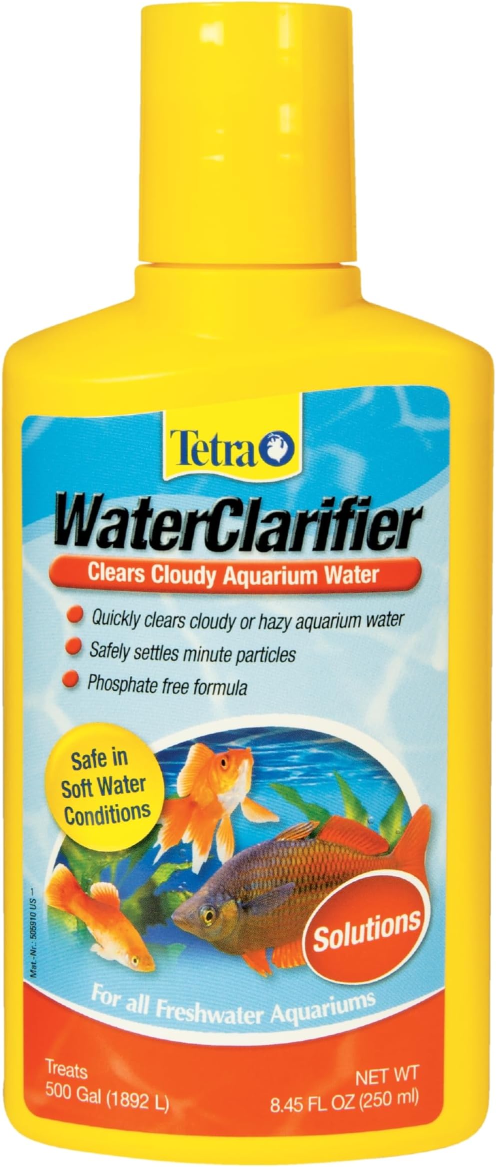Water Clarifier, Aquarium Treatment Solution, 8.45 oz, Clears Cloudy Aquarium Water, Safe to Use with Fish and Plants, For Fresh Water