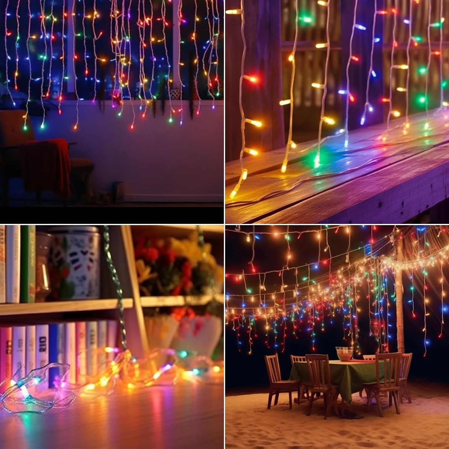 131ft Christmas Lights Outdoor, 1680 LED Waterproof 8 Modes String Light with App and Remote Control for Outside House Roof Decorations Indoor Decor-Multicolor