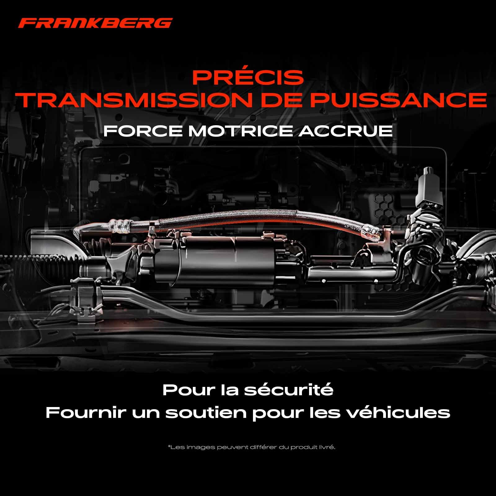 Frankberg 2 câbles de frein à main arrière gauchedroit 9819658880 | Compatible avec: 208 I CA CC, 207 SO WK, 207 WA WC, C3 III SX