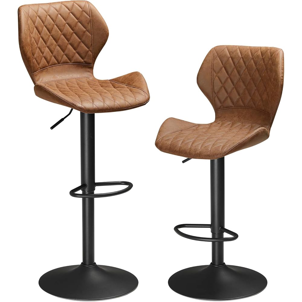 22/mo Finance Counter Height Bar Stools Set of 2, Leather Breakfast