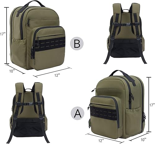 Miniatura 5 de VEAGIA Mochila táctica de rango para pistola, 4 estuches de pistola, bolsa de alcance de munición, bolsa de tiro oculta para tiro, mochila de