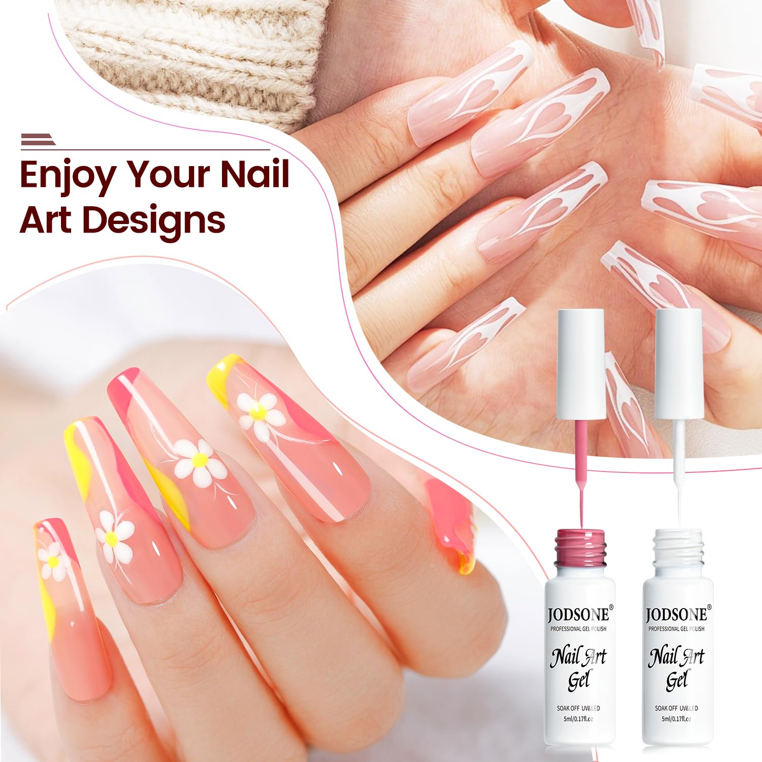 JODSONE 10pcs Gel Liner Nail Art Kit - Image 4