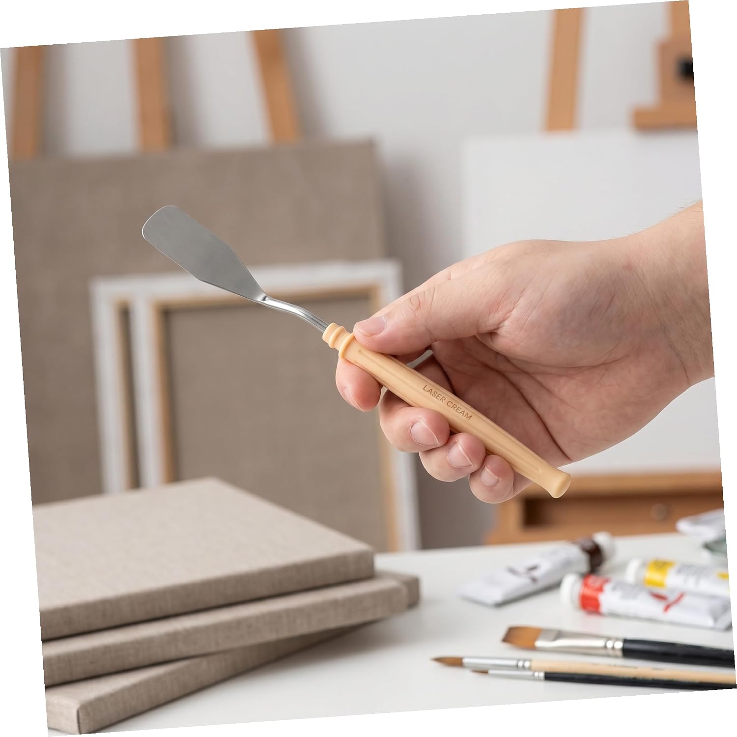 12Pcs Plastic Handle Painting Spatula Lightweight Artist Tools for Oil Canvas Painting Pigment Mixing Scraper Resistant Material Portable Palette Knife for Creative Paint Color