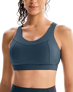 High Impact Sports Bras for Women,Racerback Running Bra Workout Crop Tank Tops Longline Sports Bra Push up