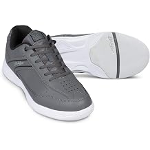 KR Strikeforce Flyer Lite Slate Mens Athletic Bowling Shoe with #8 Slide Pad on Both Shoes for Right and Left Handed Bowlers - Available in Medium and Wide