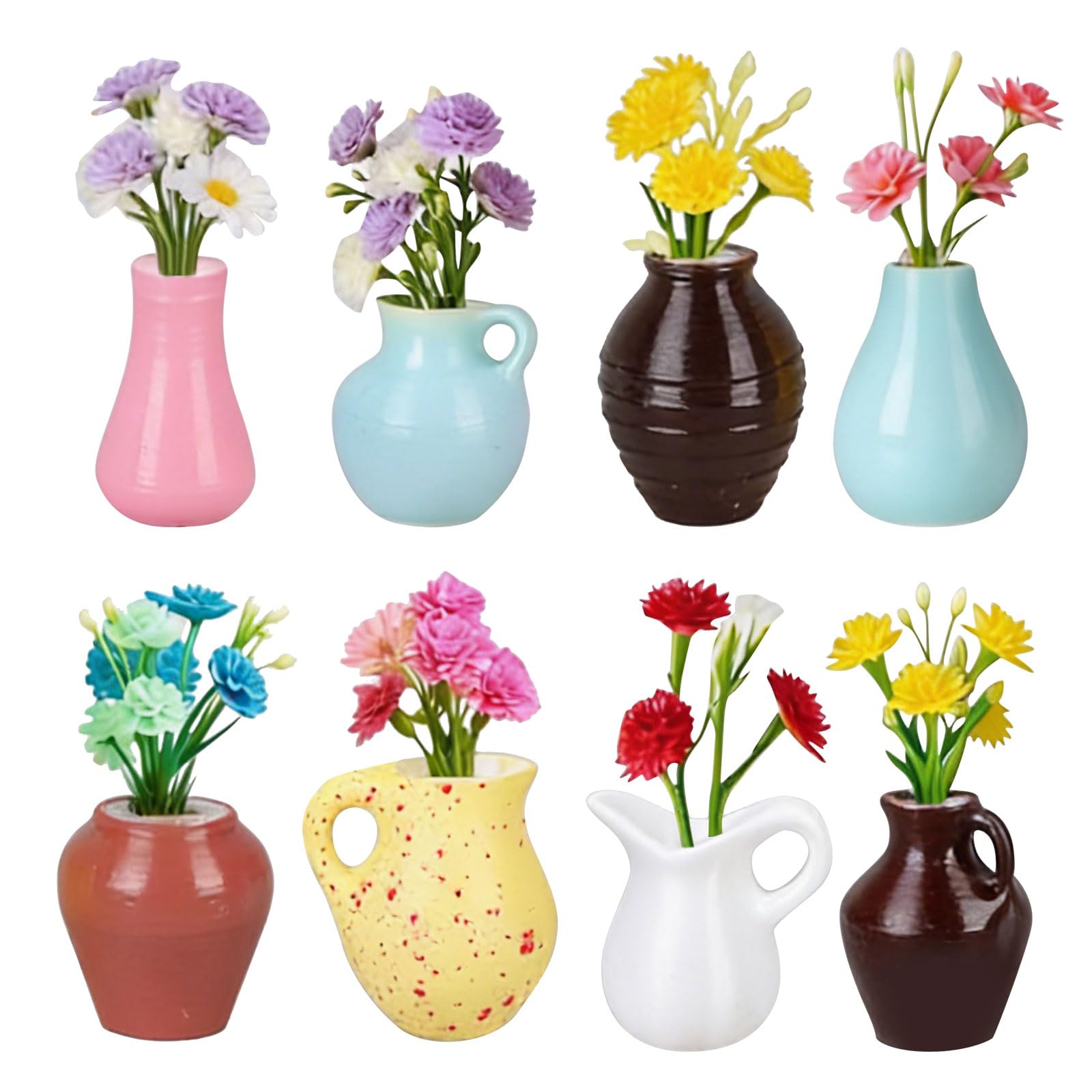carotoe Vase Magnets 8 Pieces for Home Decoration Enhancing Organization and Providing Stylish Decor Accents Fridge Magnets