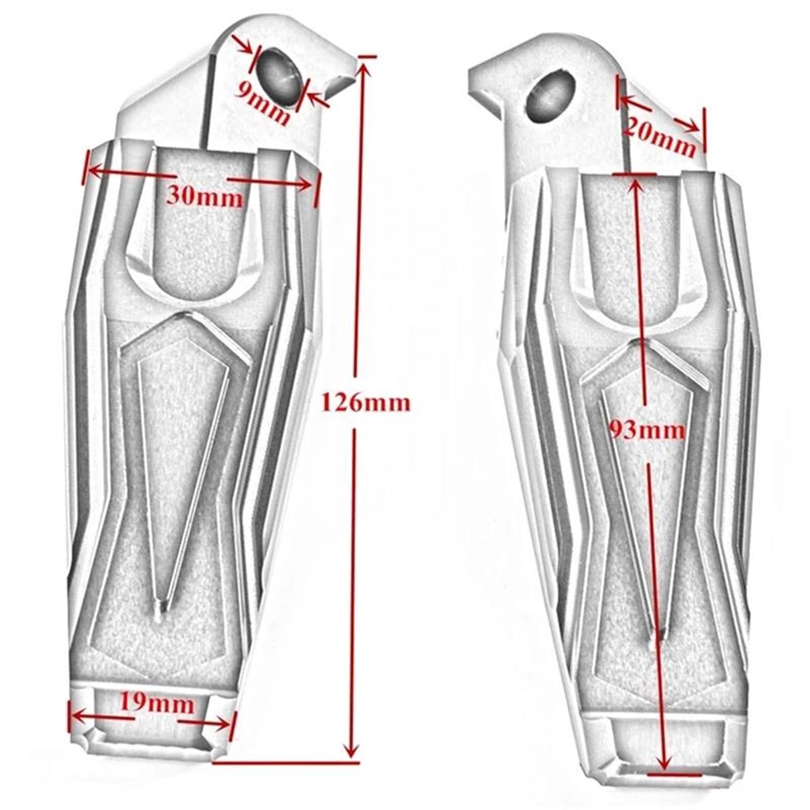 CNCアルミオートバイリア旅客足のペグペダルフットレストTMAHA 50の