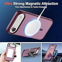 Vista 67 de SUPFINE Funda magnética para iPhone 11 (compatible con MagSafe) (protección contra caídas de grado militar), translúcida mate a prueba de golpes