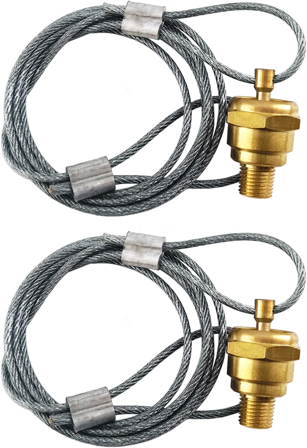 N3613AD Air Tank Compressor Drain Valve Plug Fitting 1/4" NPT with 60" Cable Fit For Semi Truck Trailer, Haldex 12105, 2 Pack