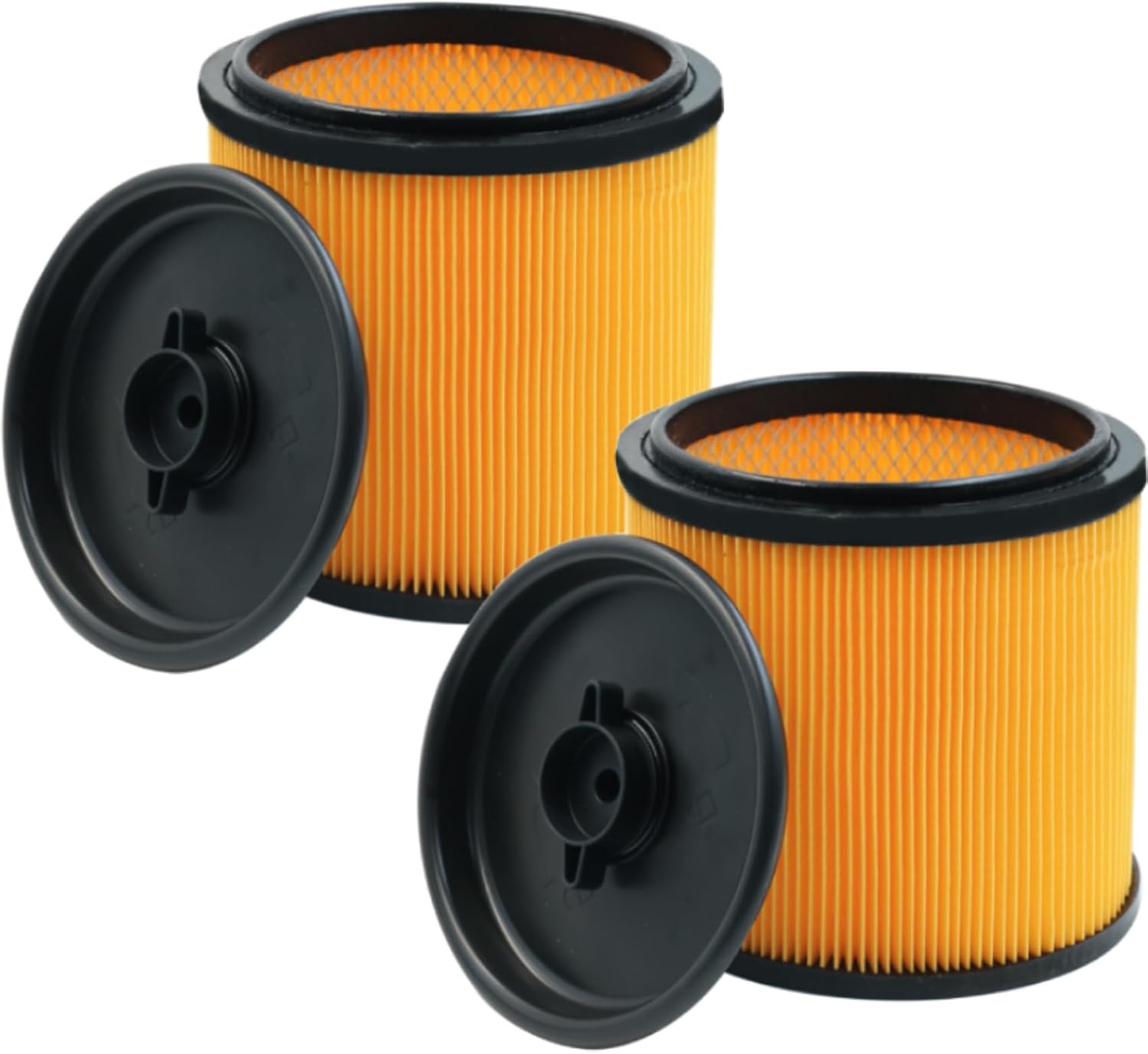 2 Pack Replacement for Vacmaster Filter, VCFS Shop Vac Filters for 5 to 16 Gallon Wet/Dry Vacs, VBV1210 Cartridge Vacuum Filter for HART 5-20 Gallon Vacs