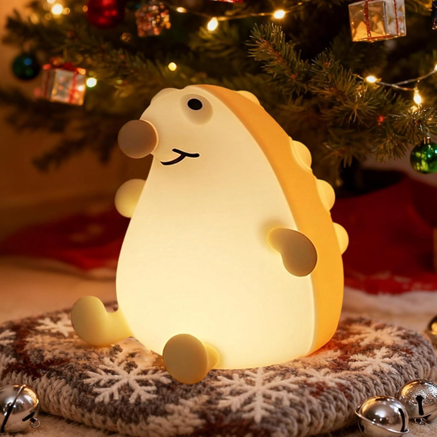 OOWOKS Luce notturna a LED per bambini Lgel Lampada da notte con 7 colori e 3 livelli di luminosità Luce notturna in silicone per neonati Lampada touch con animali Ricarica USB e funzione timer