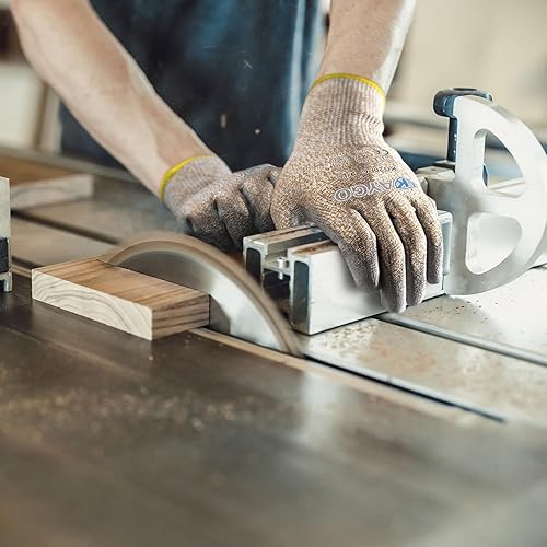 Miniatura 4 de KAYGO Guantes resistentes a cortes con revestimiento de poliuretano, 3 pares, KG20PC, ANSI corte nivel A3