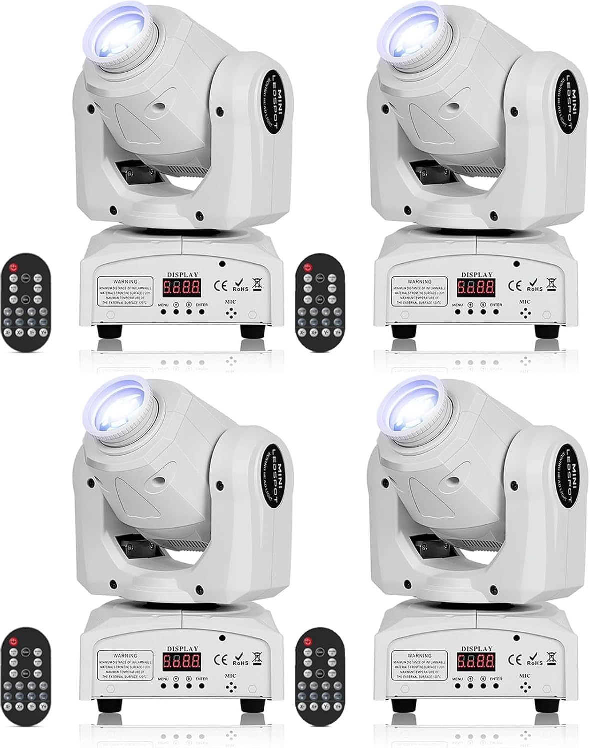 Moving Head DJ Stage Lights, 8 Gobos 8 Colors 11 Channels 60W Spotlights DMX 512 with Sound Activated for Wedding Club DJ Party Stage Lighting (4)