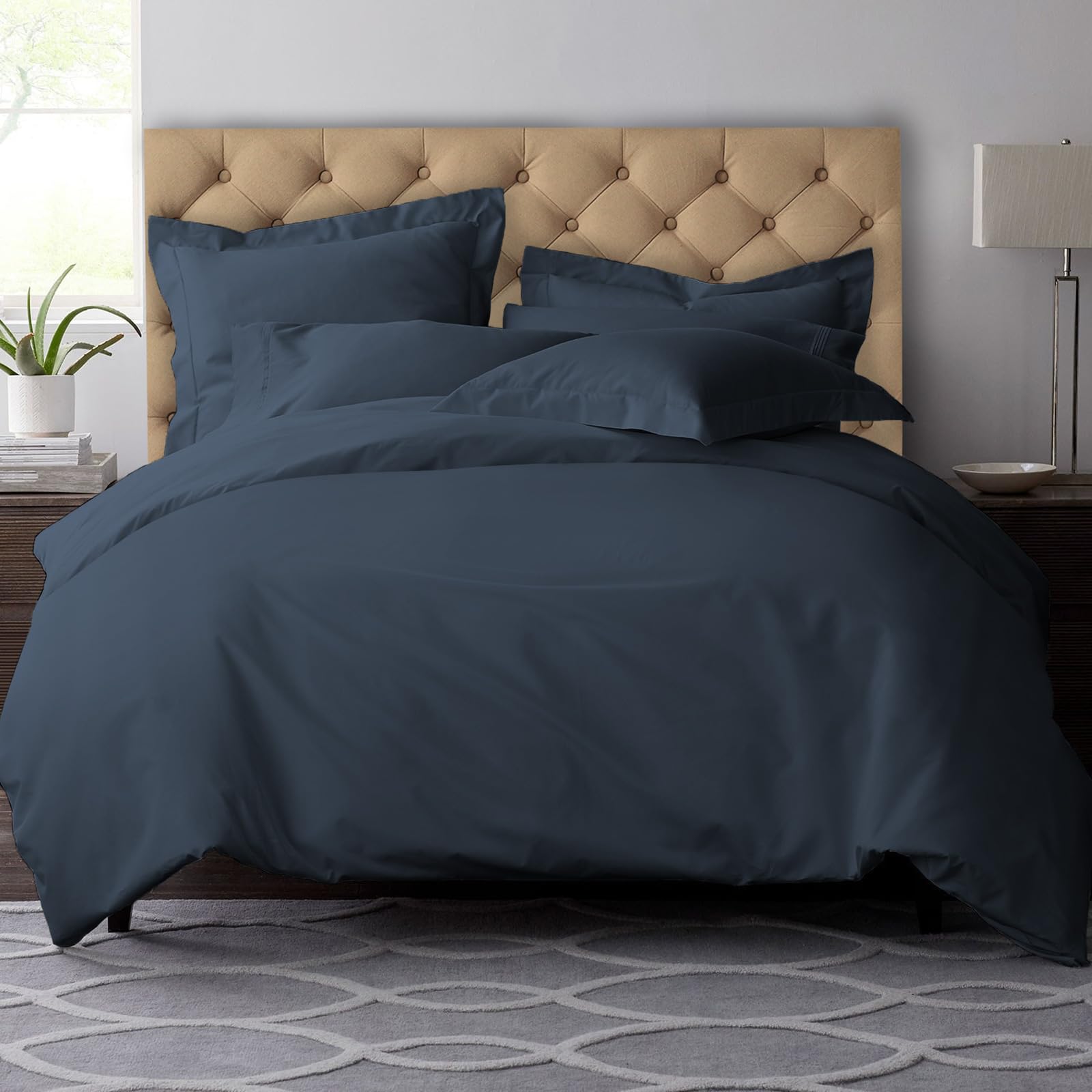 Housse de couette 140x200 bleu foncé pour chambre d'ado ou studio