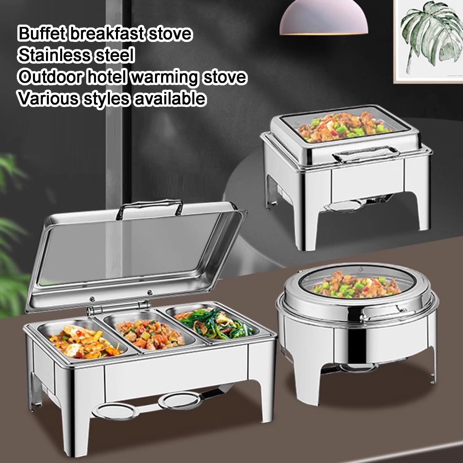 Sfregando Piatti Per Buffet, Piano Di Lavoro Cibo Servizio Display Contenitore, Condimento Distributore Vassoio, Ristorante Hotel Cibo Display Rack Padelle(B-6.5 cm/1 grid)